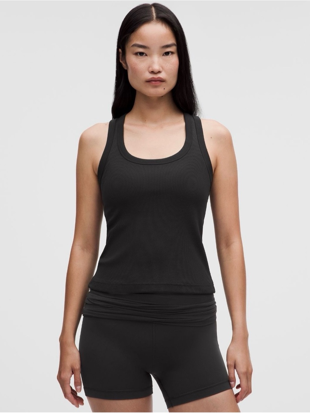 Little Scoop-Neck Tank Top Ribbed
